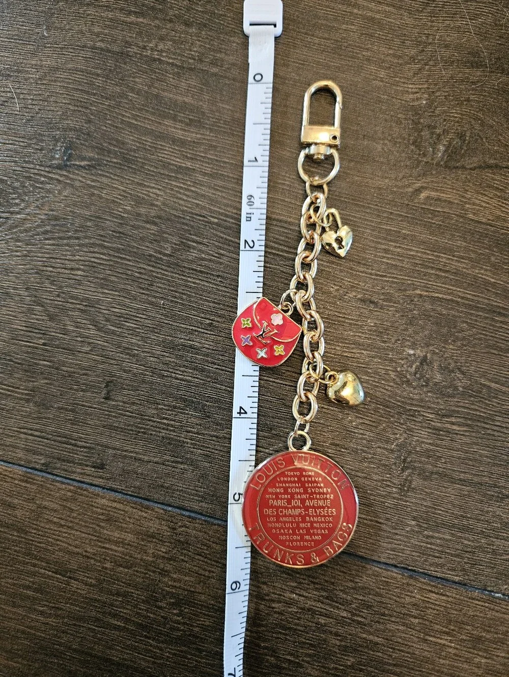 LV Trunks & Bags Medallion + Stamped Purse Charm Reimagined On Handmade Bagcharm